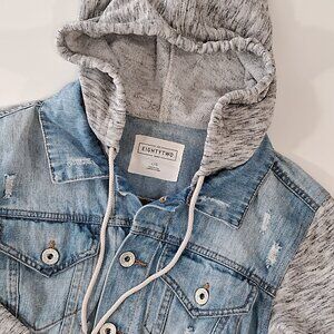 Eighty two hooded denim jacket